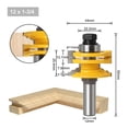 thumbnail image 2 of 1PC Tenon Cutter 8/12mm Handle High-end Alloy Woodworking Door Window Milling Cutter Computer Engraving Machine Slotting Tool, 2 of 7