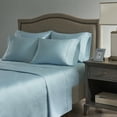thumbnail image 4 of Madison Park 6-piece 800 Thread Count Cotton Blend Sateen Sheet Set, King - Aqua, Resistant to fading, shrinking and wrinkles, 4 of 7