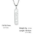 thumbnail image 5 of EUEAVAN Silver Egyptian Hieroglyphs Necklace Stainless Steel Eye of Horus Ancient Egypt Jewelry, 5 of 6