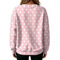 thumbnail image 6 of Women's Polka Dot Quarter Zip Sweatshirt Long Sleeve Casual Pullover Top for Fall Soft Relaxed Fit Sweatshirt, 6 of 6