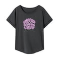 thumbnail image 1 of Camiseta para mujer Yuyangstore básica verano Cuello redondo XL, 1 of 8
