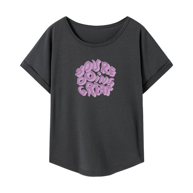 Camiseta para mujer Yuyangstore básica verano Cuello redondo XL