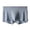 Grey, variant on Men's Ice Silk Seamless Breathable Mesh Mid Rise Boxers Sky Blue XL