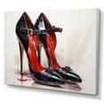 thumbnail image 2 of Designart "Black And Red High Heels Euphony IX" Fashion Wall Art Living Room, 2 of 5