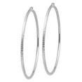 thumbnail image 2 of Primal Gold 14 Karat White Gold Lightweight 3mm Diamond-cut Hoop Earrings, 2 of 4
