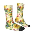 thumbnail image 3 of Uemuo Sunflower Cornflower Poppy Pattern Women's Crew Socks, Soft Durable Breathable Moisture-Wicking with Odor Control Cotton socks, 3 of 9