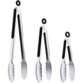 thumbnail image 1 of Juego de 3 pinzas de cocina de acero inoxidable, pinzas de metal de acero inoxidable de grado alimenticio, pinzas para barbacoa, para cocinar barbacoa, (7"+9"+12"), 1 of 5
