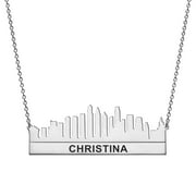 Personalized Cityscape Name Necklace Philadelphia Skyline