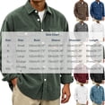 thumbnail image 4 of Men Corduroy Shacket Sevevn Long Sleeve Lapel Collar Button Front Jacket With Dual Chest Pockets For Daily Casual Wear Weekend Outings And Everyday Street Occasions, 4 of 8