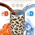 thumbnail image 3 of Leopard Print 30oz Handheld Travel Tumbler with Handle – Double Wall Stainless Steel Insulated Cup, Flip Straw Lid, Leak-Proof & BPA-Free for Hot and Cold Drinks – Durable Coffee & Juice Mug Black, 3 of 6