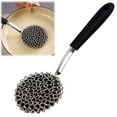 thumbnail image 2 of Cast Iron Scrubber Brush with Handle Cast Iron Scrubber Cleaner, Large Cast Iron Chain Mail Scrubber - Chainmail Scrubber Sponge - Metal Skillet Scrubbing, Wok, Oven Cleaning Kit(BK2,9.5x1.57x0.3"), 2 of 9