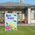 thumbnail image 3 of Amhnf Bee Happy Garden Flag With Bees And Flowers For Home Outdoor Garden Yard Decor 12x18 inch, 3 of 5