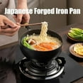 thumbnail image 3 of Jinswhdre Cast Iron Skillet, Hand-Forged Uncoated Non-Stick Frying Pan,Multi-purpose Frying Wok with Spatula and Wooden Lid, Flat Bottom Wok for Electric, Induction,Gas Stoves (B, 9.45 in), 3 of 7