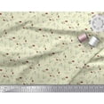 thumbnail image 2 of Soimoi Yellow Cotton Poplin Fabric Dot & Buds Floral Print Fabric by the Yard 42 Inch Wide, 2 of 3
