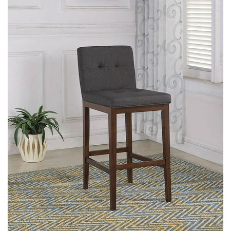 Fairfax Bar - Fairfax Upholstered Bar Stools Grey and Cappuccino (Set of 2)