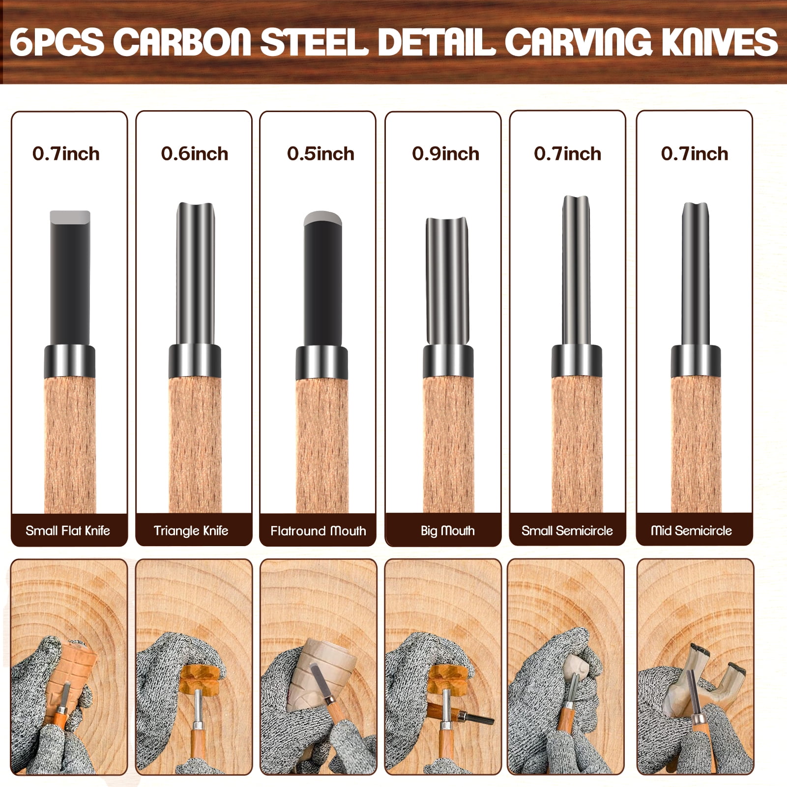 West Bay Wood Carve Kit, 27 Pcs Wood Carving Tools Set, Complete Woodwork Whittling Kit Chisels Set with Carving Knives, Father' Day Gifts for Men Dad Husband