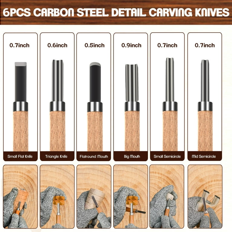 West Bay Wood Carving Kit, 27-Piece Chisel Set photo 5
