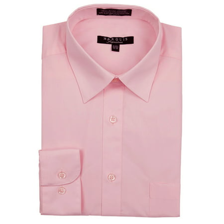 Marquis Men's Regular Fit Long Sleeve Button Down Collared Dress (Best Dress Shirt Collar)