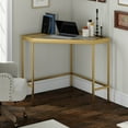 thumbnail image 2 of Evelyn&Zoe Alexis 42" Wide Pentagon Corner Desk, Brass, 2 of 8