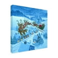 thumbnail image 2 of Ruth Sanderson 'Santa Over Rooftops' Canvas Art, 2 of 3