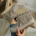 thumbnail image 4 of Wowcloth Women's Fashion Casual Winter Ankle Boots – Comfortable Fringed Round Toe Pull-On Flat Sole Booties for Everyday Outfits, 4 of 9