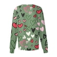 thumbnail image 5 of Valentine's Day Scrub Jackets for Women Long Sleeve Snap Front Nursing Uniform Holiday Heart Print Cute Workwear Jacket with Pockets 2026 Army Green 2XL, 5 of 5