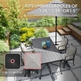 thumbnail image 4 of Outsunny Patio Umbrella Base Holder Outdoor Umbrella Stand, Filled Up to 42lbs with Sand or 33lbs with Water for Garden Poolside, Black, 4 of 9