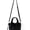 Black, variant on Textured Faux Leather U-Cutout Rivet Handbag for Women - Stylish & Versatile Daily Tote