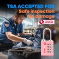 thumbnail image 2 of Luggage Lock Forge de doble apertura aprobado por la TSA (rosa, paquete de 2), 2 of 8