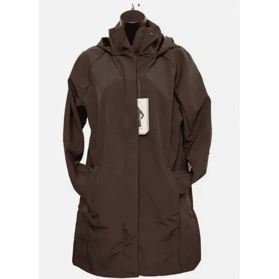 Mondetta Women's Long Softshell Hooded Jacket, Brown, Small