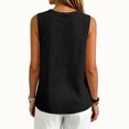 thumbnail image 6 of Tank Top for Women Loose Fit Sleeveless V Neck Camisole Tops Dressy Casual Eyelet Summer Flowy Cami Shirts Blouse Black XL, 6 of 6