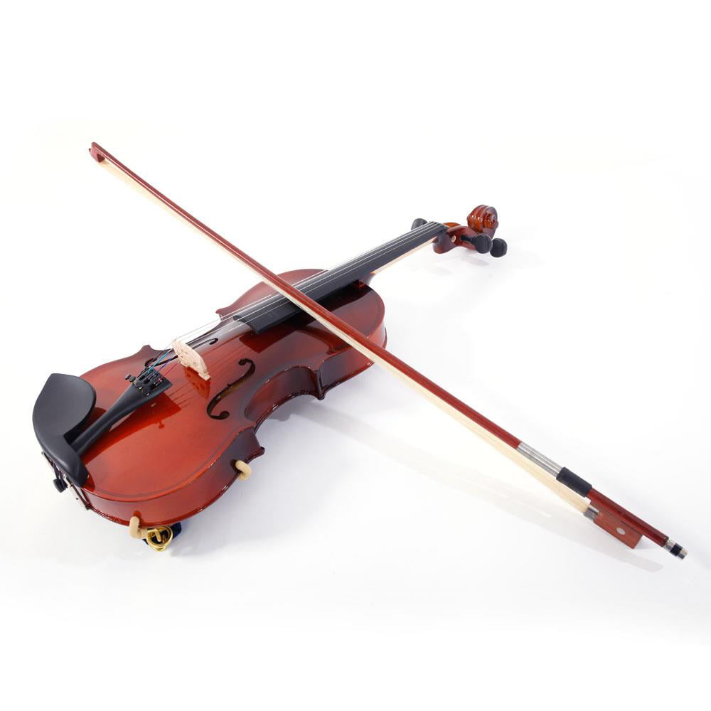 1/2 Brown wuddi Acoustic Violin Fiddle Full Size with Shoulder Rest Tuner Bow Rosin Strings Case for Beginner Adult Boys Girls Children 