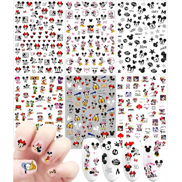 Pegatinas de dibujos animados para decoración de uñas, pegatinas 3D para decoración de uñas, pegatinas de diseño para uñas, lindas pegatinas adhesivas para decoración de uñas, accesorios, diseño de uñ