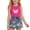 Hot Pink, variant on Girls 2 Piece Outfits Summer Clothes Cute Floral Print Sleeveless Tank Top Solid Color T-Shirt and Casual Shorts Kids Clothing Sets White Size 3T