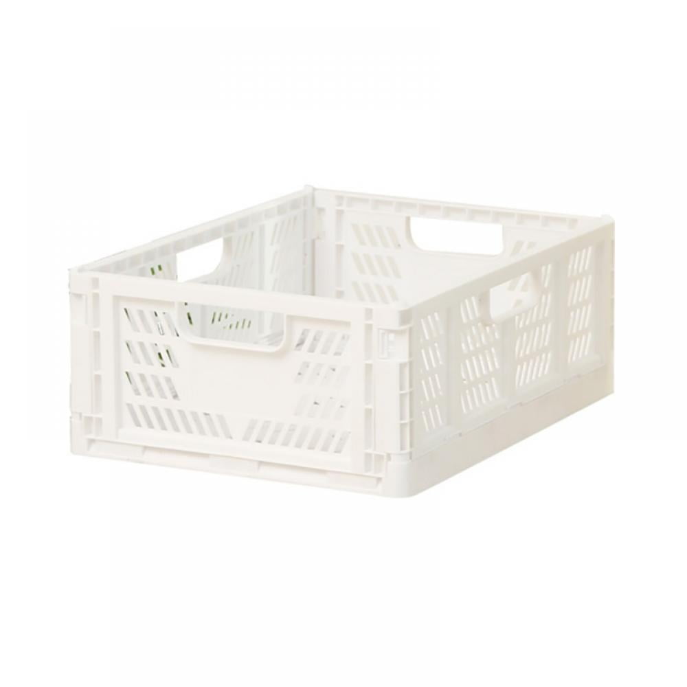 AILY Foldable Storage Basket with Lids,Storage Box with Carry Handles,with Clear Window for Bedroom Home Closet-B