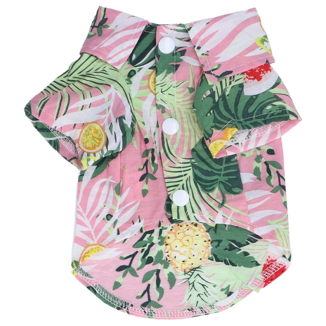 Camisa hawaiana para mascotas, linda camiseta hawaiana de algodón transpirable de verano para perros, gatos, perros y conejos (XL)