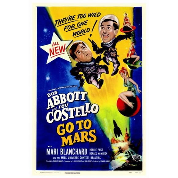 Posterazzi MOVCF1184 Abbott & Costello Go to Mars Movie Poster - 27 x 40 in.