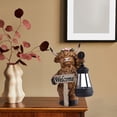 thumbnail image 6 of Surpdew Solar Highland Cow Garden Statue with Lantern Cute Resin Outdoor Decor for Farmhouse Yard, Patio, Porch Unique Cow Gifts for Mom, Grandma, Women Mother's Day Birthday Decorations, 6 of 9