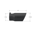 thumbnail image 4 of MBRP T5075 5" Inlet 6" Outlet 12" Length Angled Car Exhaust Tip, Black, 4 of 4