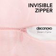 thumbnail image 4 of Deconovo Designer Series Throw Pillow Cases for Dormitorio Sofa Curly Patterned Jacquard Pillow Covers with Edges, Juego de 2, Pink, 18x18 Inch, 4 of 6
