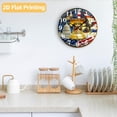 thumbnail image 4 of 12 Inch Patriotic Wall Clock, USA 250th Anniversary Wooden Round Wall Clocks with Silent Non-Ticking Quartz Movement, Battery Operated, Art Decor Hanging Clock for Kitchen, Bedroom, Living Room, 4 of 9
