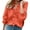 Orange, variant on Yindaity Womens Plus Size Elegant Tunic Tee Tunic Tops Summer Short Sleeve V Neck Loose Casual Tee ShirtBaggy Ruffle Shirt Relaxed Tops Blouse Orange,L