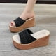thumbnail image 4 of Amzcrzy Zapatos de mujer,Zapatos de mujer,Zapatillas de mujer, Sandalias de playa con suela gruesa y tacón alto para mujer, de una sola línea Sandalias Mujer Zapatillas De Casa, 4 of 5