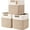 White & Jute, variant on Natubeau 3 Pack Woven Storage Basket for Shelves, Cube Storage Bins, Cotton Rope Woven Baskets for Organizing, 11 Inch, Jute