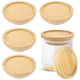 thumbnail image 1 of Bamboo Lids With Silicone Seals For Oui Yogurt Jars Compatible With Oui Yogurt Jars Airtight Glass Storage, 1 of 5