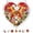 Red, variant on Heart-Shaped Acrylic Puzzle Wind Chime, 83-Piece 3-Layer Suncatcher Pendant, Porch Garden Window Hanging Decor, DIY Handmade Ornament Gift for Holidays