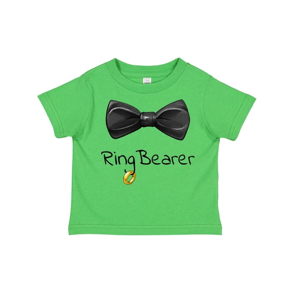 Inktastic Ring Bearer- black bow tie Boys or Girls Toddler T-Shirt