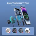 thumbnail image 5 of Baseus - Cargador inalámbrico magnético para coche, soporte para teléfono, 15 W, carga rápida, inalámbrico, para iPhone 16, 15, 14 y 13, 5 of 5