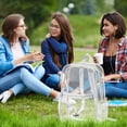 thumbnail image 1 of Clear Vinyl Backpack, Approved Stadium Bag With Heavy-Duty Zippers, for Sports Events and Concerts, B, 1 of 5