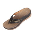 thumbnail image 2 of Bkhluea Women Wedge Flip Flop Sandals Open Toe Hollow Out Slip On Thong Shoes for Summer Beach Vacation Casual Daily Walking, 2 of 7